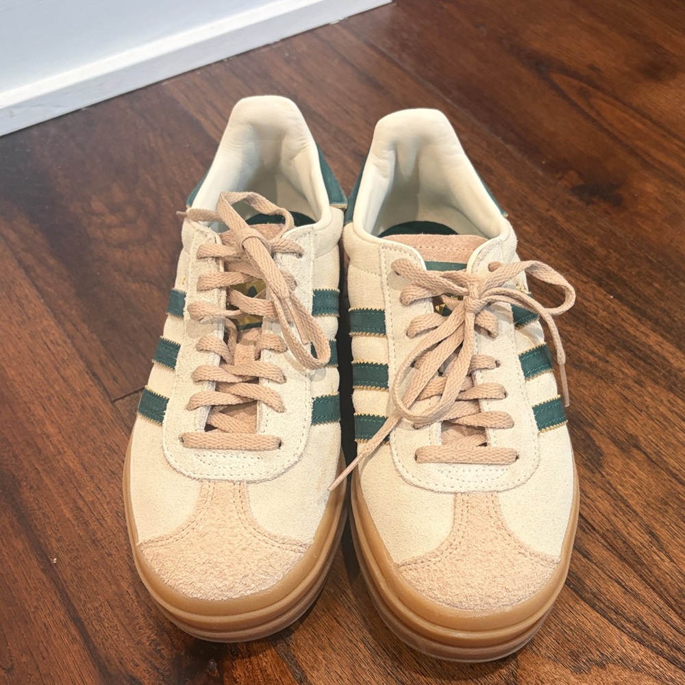 Adidas Cream and Brown Sneakers